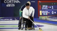 The mixed doubles wheelchair curling comeptition began at the Winter Olympics this week