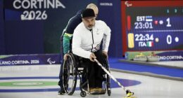 The mixed doubles wheelchair curling comeptition began at the Winter Olympics this week