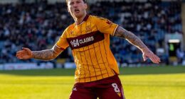 Slattery will miss Motherwell's next two league fixtures, against Falkirk and Hearts