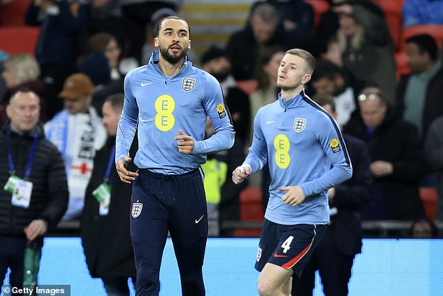 Dominic Calvert-Lewin (left) and Adam Wharton (right) are among the England players who are leaving the camp after the first week