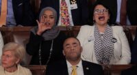 Omar and Tlaib shout at U.S. President Donald Trump as he delivers his State of the Union address during a Joint Session of Congress at the US Capitol on February 24, 2026, in Washington, DC