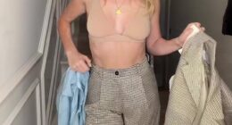 Newly-single Millie Mackintosh posed in her bra on Instagram on Tuesday after posting about 'having the courage to start again on her own terms' following Hugo Taylor split