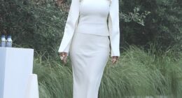 Nicole Scherzinger put on an elegant display as she left Apple Music in Culver City, Los Angeles on Friday