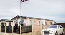 Many of today's mobile homes (pictured) are in a different league, with palatial decor, including gold freestanding bathtubs, and designs as wide as 60ft - more than twice the size of the average UK house