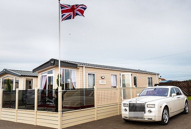 Many of today's mobile homes (pictured) are in a different league, with palatial decor, including gold freestanding bathtubs, and designs as wide as 60ft - more than twice the size of the average UK house