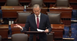 John Thune talking on the Senate floor.