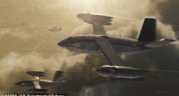 A rendering of the next-generation X-76 aircraft being developed by DARPA