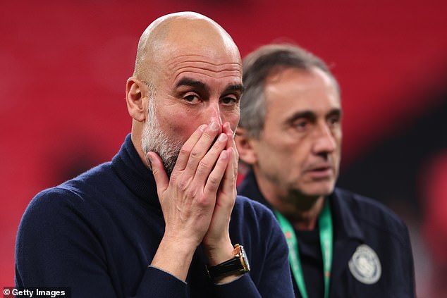 A former Bayern Munich sporting director believes Pep Guardiola will leave Man City this summer, suggesting his facial expression suggest 'something is wrong'