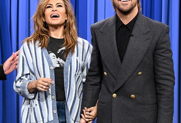 Eva Mendes and husband Ryan Gosling made a rare appearance on Thursday's episode of the Tonight Show Starring Jimmy Fallon - but fans couldn't help but notice the duo's very youthful faces