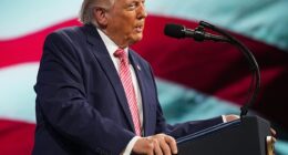 Politico has deleted an apparently anti-Semitic cartoon depicting President Donald Trump and Israeli Prime Minister Benjamin Netanyahu covered in blood. Trump is seen speaking at an event in Miami on Friday