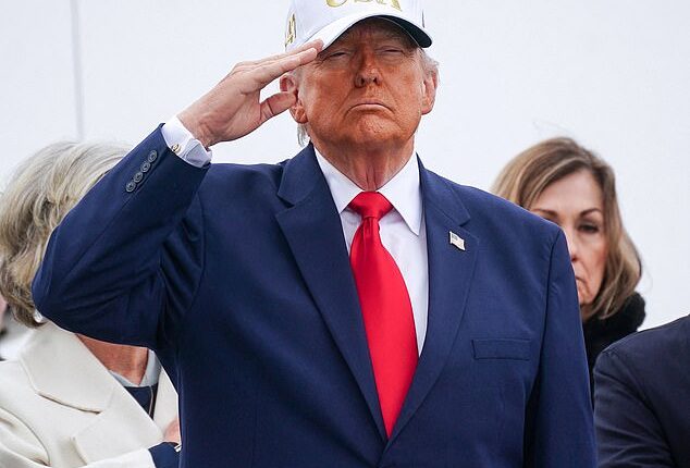 President Donald Trump saluted the six fallen soldiers as they were giving their dignified transfer at Dover Air Force Base in Delaware