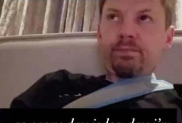 Professor Green, 42, has revealed he is recovering from a painful shoulder injury sustained during a gym workout, as he wore a sling in an Instagram update on Saturday