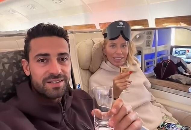 British socialite and Real Housewives star Caroline Stanbury has returned to Dubai with her toyboy husband Sergio Carrallo, insisting 'there's no place like home'