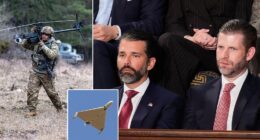 Donald Trump's sons are facing corruption accusations after investing in a drone start-up competing for Pentagon contracts. Don Jr . and Eric Trump have poured money into Powerus, a Florida-based defense start-up competing for Pentagon drone contracts, the Wall Street Journal reported. The company, formed in 2025, is competing for a slice of the Pentagon's $1.1 billion Drone Dominance initiative and is merging with a publicly traded golf company to list on the NASDAQ. The Pentagon's push to acquire its own drone fleet has been thrown into sharp focus by Iran's battlefield deployment of Shahed drones costing approximately $25,000 per unit, as the US burns through missile stockpiles priced at up to $13 million each.