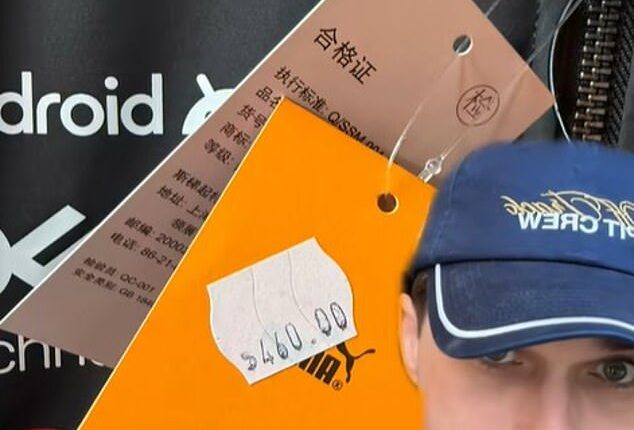 TikTok content creator MaybeMackenzie (pictured) has shown off the exorbitant prices seen at merchandise tents in Melbourne