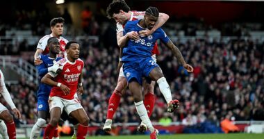 Declan Rice should have been penalised for the above handball against Chelsea