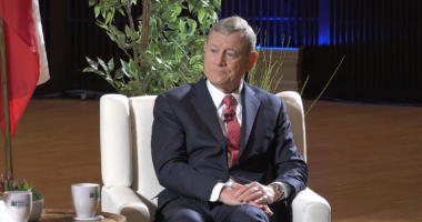 John Roberts giving an interview.