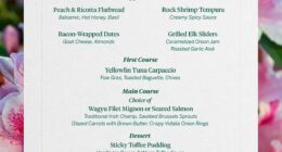 Rory McIlroy has unveiled his Masters Champions Dinner ahead of the 2026 tournament