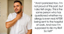 Rude Coworker Chokes On Peanut Dessert, Guy With Severe Allergy Takes Heat For Not Helping Her