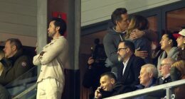 Blake Lively gave Ryan Reynolds a good-luck kiss during Wrexham's match against Chelsea