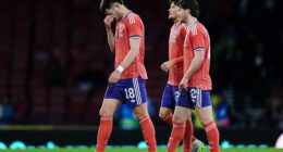 The Scots trudge off the Hampden pitch after falling to another defeat
