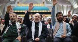 Iranian parliament speaker Mohammad Bagher Ghalibaf in Tehran on November 21, 2025