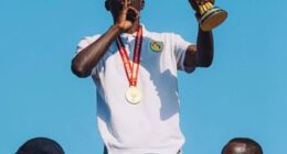 Everton's Idrissa Gana Gueye shared this image on his Instagram page after Senegal's FA insisted they would not be handing the AFCON trophy back