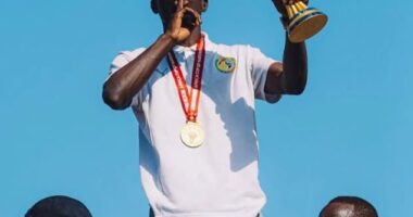 Everton's Idrissa Gana Gueye shared this image on his Instagram page after Senegal's FA insisted they would not be handing the AFCON trophy back