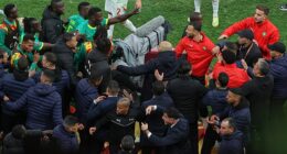 Players from Senegal and Morocco clashed after the penalty award before Senegal walked off