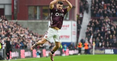 Hearts striker Claudio Braga admits it is difficult for them to keep their feet on the ground