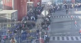 The TSA line at Baltimore-Washington International Thurgood Marshall Airport (BWI) stretched out into the street on Saturday