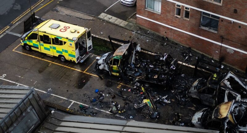 Starmer condemns ‘deeply shocking’ incident after ambulances set on fire in London in ‘antisemitic hate crime’