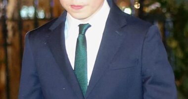 Despite rumours that George (pictured in December), 12, would follow his father and go to all-boys Eton, William, Kate, George and Charlotte toured Marlborough College, where Kate was a pupil