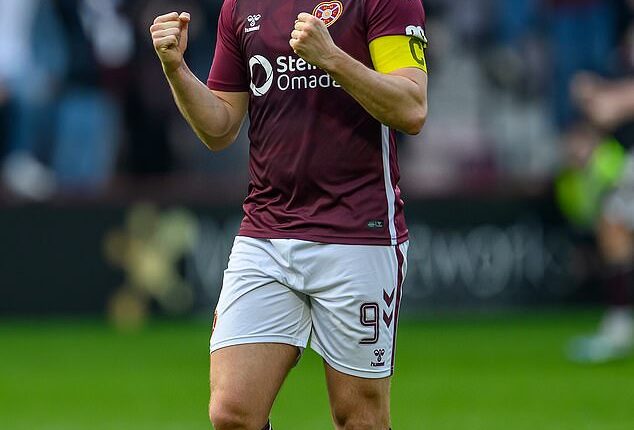 Shankland makes his first appearance for Hearts since mid-January