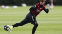 Max Dowman back in training on Monday before the Champions League clash with Leverkusen