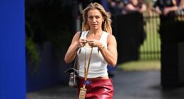 Tammy Hembrow ensured all eyes were on her as she arrived at the 2026 Australian F1 Grand Prix at Melbourne's Albert Park Circuit on Sunday