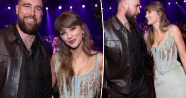 Taylor Swift and Travis Kelce make their awards show debut at iHeartRadio Music Awards 2026