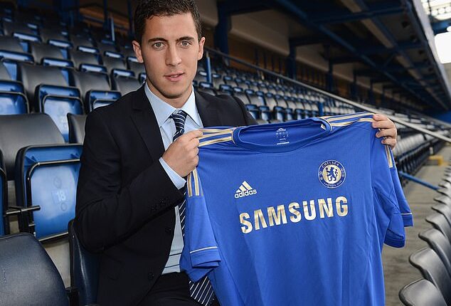 Eden Hazard is unveiled by Chelsea in 2012 - after a payment to an unregistered agent