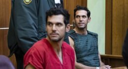 Alon and Oren, left, at their bond hearing in 2024