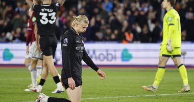 Manchester City lost more ground to Arsenal in the Premier League title race as they drew 1-1 with West Ham