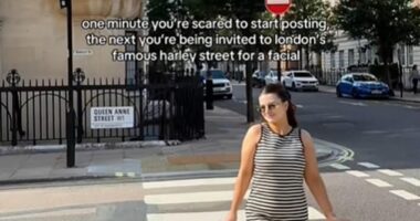 Harley Street was once synonymous with exclusive private healthcare, but now the number of unreliable treatments at pop-up clinics has soared (Pictured, Holly Arnott)