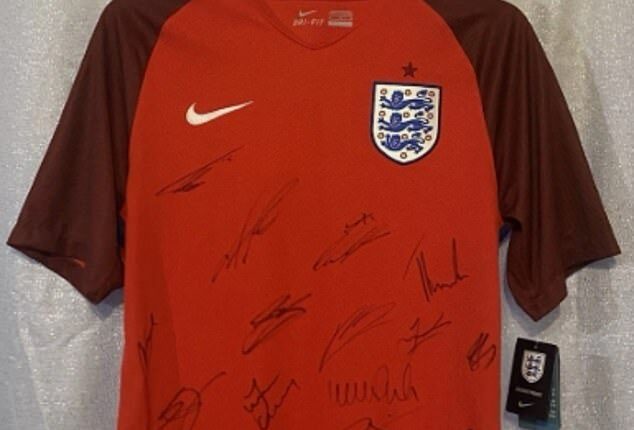 This signed shirt from 2016 is the most expensive England kit online at £15,072.25