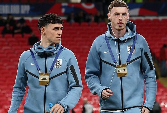 England have little that can help them off the bench right now - Phil Foden (left) and Cole Palmer (right) are both short on confidence