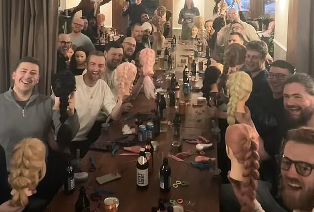 Video clips from the evening, which show dads hunched over figurines, carefully sectioning hair, have now racked up more than nine million views