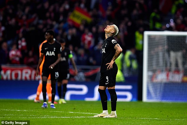 Tottenham suffered a humiliating 5-2 defeat by Atletico Madrid in the Champions League