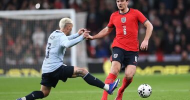 Harry Maguire was one of the standout players in England's 1-1 draw with Uruguay last night