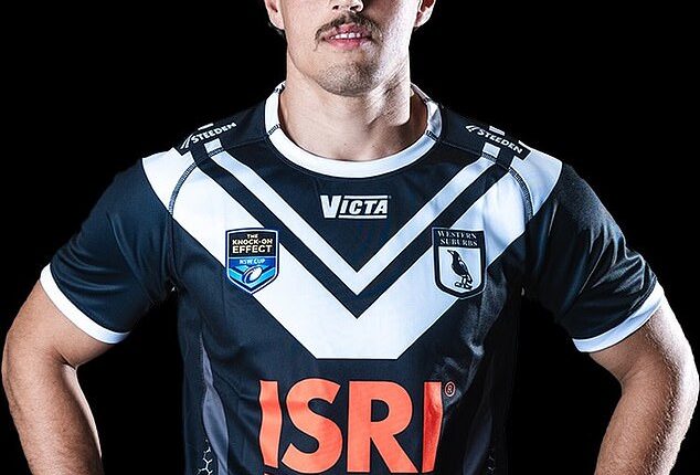 Noah Johannssen (pictured during his time with Wests) has been remembered as 'an amazing brother, son, uncle, and friend, an incredible football player, and someone who truly lit up every room he walked into'