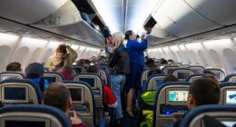 An occasional traveller recently observed in an online travel discussion forum that they were surprised to find they were unable to store their carry-on bag in the overhead storage compartment above their set (Picture: stock image)