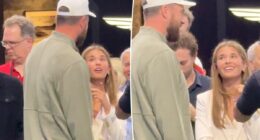 Travis Kelce chats it up with President Trump's granddaughter Kai at Florida golf event