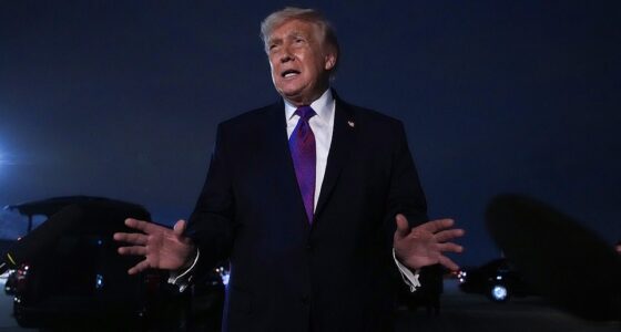 Donald Trump has addressed reports of potential Iranian sleeper cells in the United States and a possible drone attack revenge plot that would target California. Fears of possible cells came after encrypted communications, believed to have come from inside Iran and intercepted by the US, were sent as an 'operational trigger' for 'sleeper assets' on Monday. Those worries were further stoked Wednesday, as the FBI alerted California law enforcement to potential Iranian drone strikes on the West Coast in retaliation for the US war against Iran. The president, speaking to reporters upon arrival at Joint Base Andrews following a rally-style event in Kentucky, said that federal law enforcement was probing the drone threat. 'It's being investigated. You have a lot of things happening and all we can do is take them as they come,' he said.